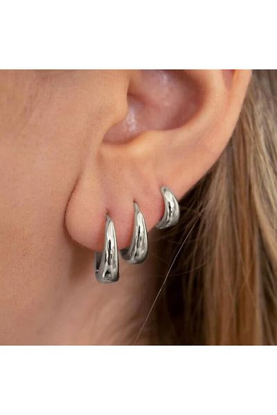 Choice 5791702 6 Pcs/set of Fashionable Classic C- shaped Copper Earrings That Do Not Fade Suitable For Bot