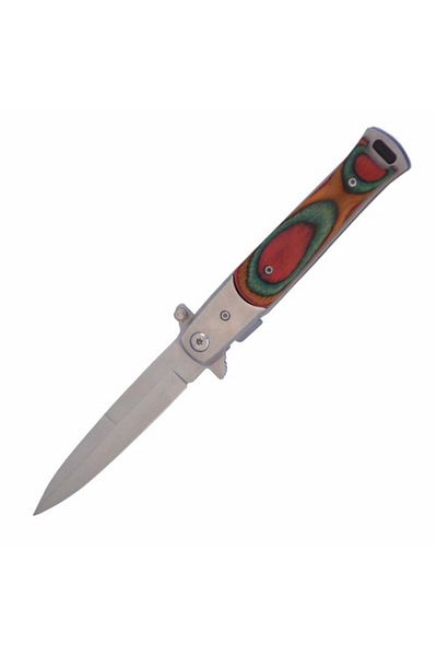 PUFO Briceag de buzunar de 22,5 cm, model Cuba Elite, cu lamă stiletto și sistem de blocare a lamei