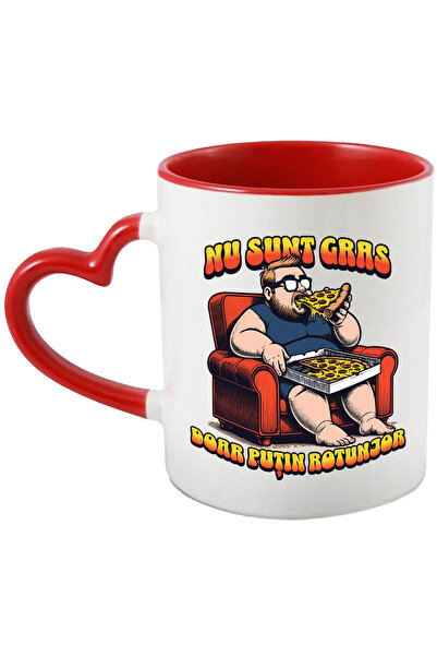 StoryGift Romania Cana Om Mancand Pizza Nu Sunt Gras, Doar Puțin Rotunjo, 330...