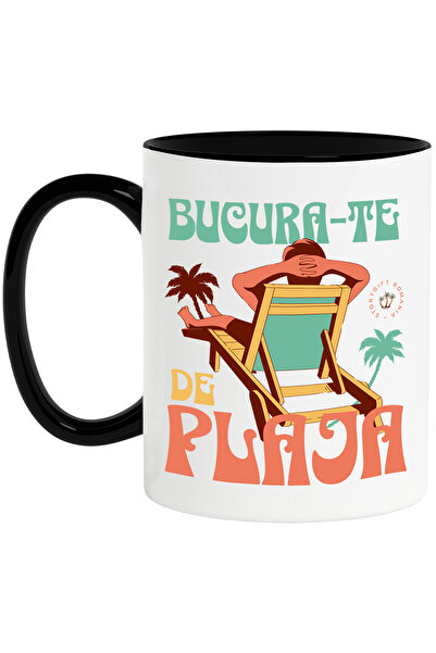 StoryGift Romania Cana Cu Om Pe Sezlong Plaja Tropicala Relaxare Text Bucura-...
