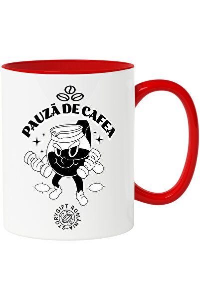StoryGift Romania Cana Pauza De Cafea Cana Cafea Ridicand Greutati , 330ml, C...