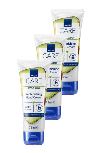AVON Care Kuru Ciltler İçin Avokado Özlü El Krem 75 Ml. Üçlü Set