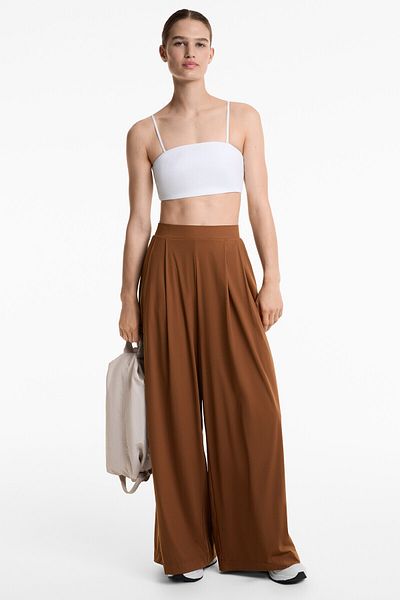 Oysho Light Touch cool-touch tailored wide-leg trousers