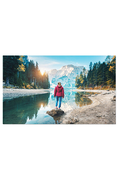 StoryGift Romania Tablou Canvas - Peisaj Natural: Reflexii In Apa Lacului Int...