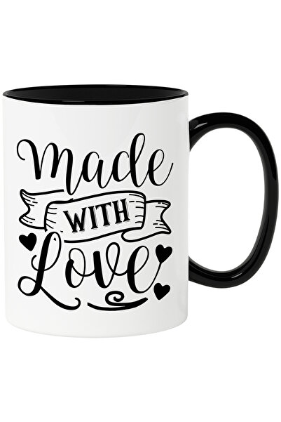 StoryGift Romania Cana Cu Inimioare Si Textul In Engleza "made With Love" - F...
