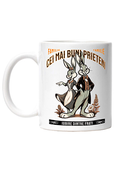 StoryGift Romania Cana Cei Mai Buni Frati Bax Bunny Familie Iubire, 330ml, Ce...