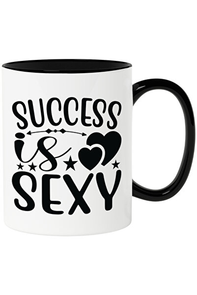 StoryGift Romania Cana Cu Inimioare Si Textul "succesul Este Sexy" Cu Maner N...