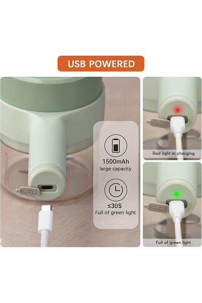 COOYA Handheld Electric Vegetable Chopper, Fruit Slicer for Kitchen CookingFruit, Vegetables