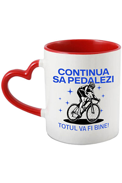 StoryGift Romania Cana Cu Barbat Profesionist Pe Bicicleta Sport Ciclism Text...