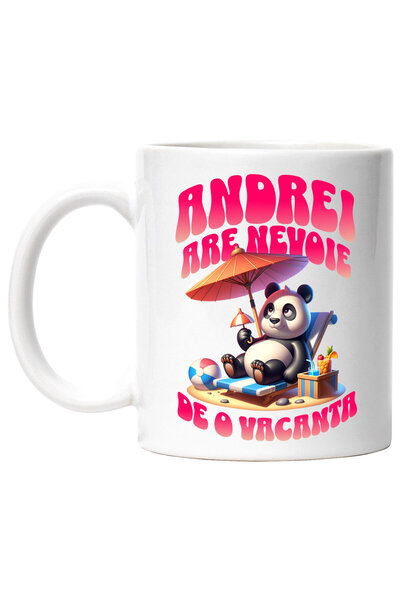 StoryGift Romania Cana Cu Urs Panda Pufos La Plaja Pe Sezlong Text Andrei Are...