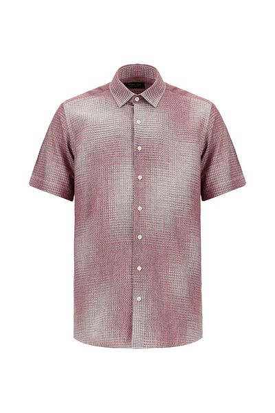 Kiğılı Short Sleeve Regular Fit Patterned Linen Shirt
