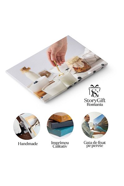 StoryGift Romania Tablou Canvas Iaurt Cu Fructe Pe Fundal Alb In Gustari Delicioase Intro Armonie De Gusturi Si