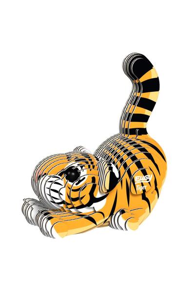 Eugy 3D Tiger Puzzle – DIY Jungle Animal Craft Kit, Eco-Friendly Cardboard Model