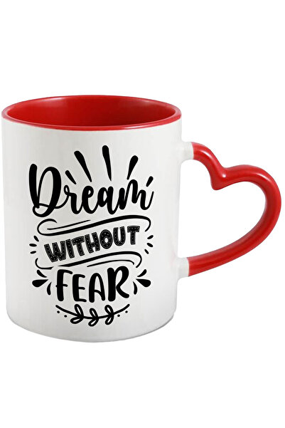 StoryGift Romania Cana Cu Mesaj Care Te Indeamna Sa Visezi Fara Frica Cu Maner Inima Rosie, Cu Maner Inima Rosie Stg