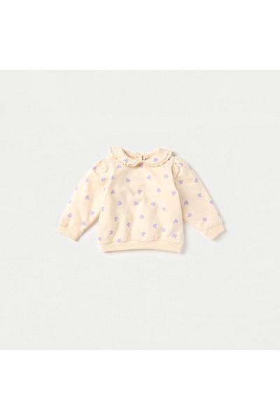 Juniors All-Over Heart Print T-shirt and Joggers Set