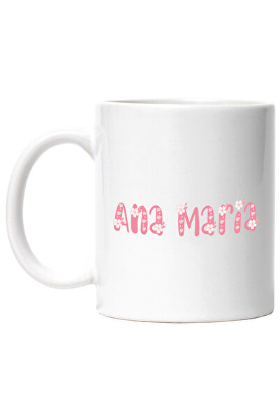 StoryGift Romania Cana Cu Numele Ana Maria, Flori, Colorat, Roz, Dragut, 330m...