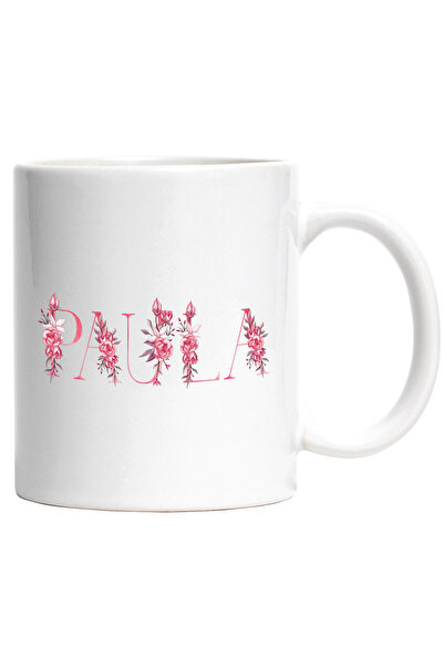 StoryGift Romania Cana Cu Numele Paula, Floral, Colorat, Creativ, Frumos, Uni...