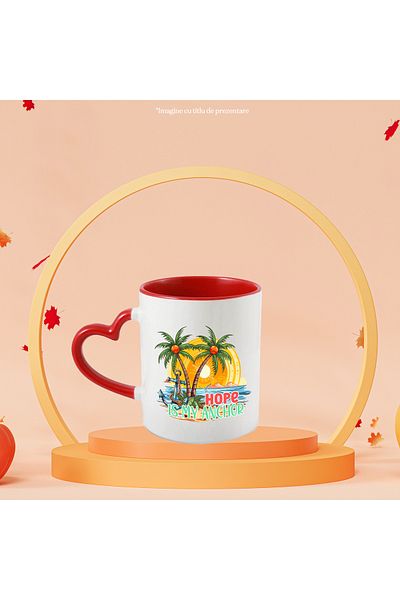 StoryGift Romania Mug with the message "Hope is my anchor", summer, vacation, relaxation, holiday, illustrated, With ,STG