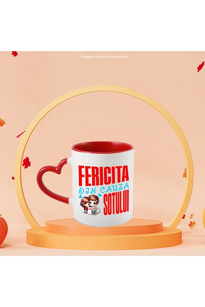 StoryGift Romania Message Mug for Wife Happy Because of Husband Marriage Couple Valentine's, With,STG