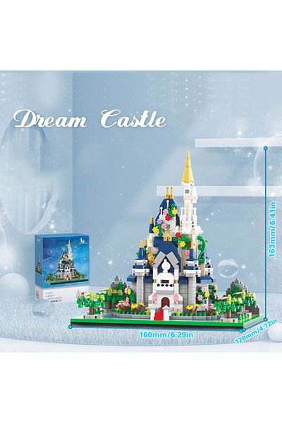 Choice 18458 With Box Princess Castle Building Blocks Model Set Pink Blue Church City Classic Cartoon Brick