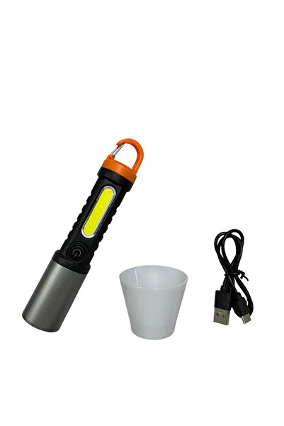 Generic Multifunctional Zoom LED Flashlight With White Laser Wick & COB