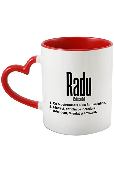 StoryGift Romania Cana Cu Numele Radu, Determinare, Modest, Inteligent, Amuza...