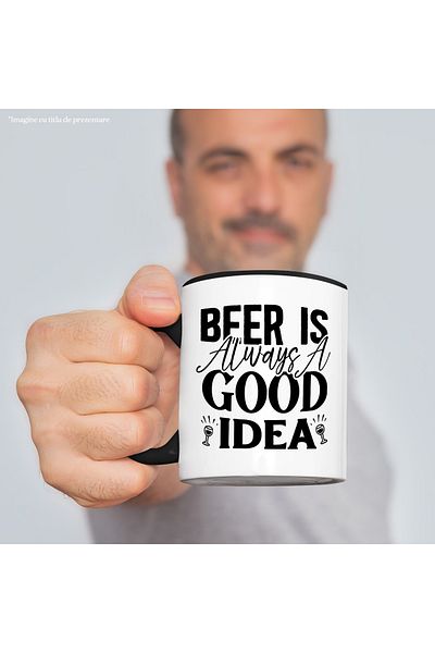 StoryGift Romania Mug with the message in English "Beer is always a good idea" - beer is always a , With ,STG