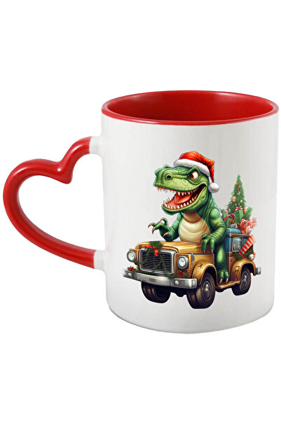 StoryGift Romania Cana Cu Un Dinozaur Verde Care Conduce O Masina | Ilustrati...