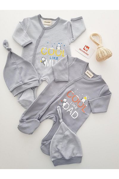 ilkimbebe Penguin 2-Pack Baby Rompers