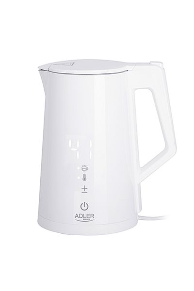 adler Fierbător electric, inox, 1850w, LED, 1.7l, alb