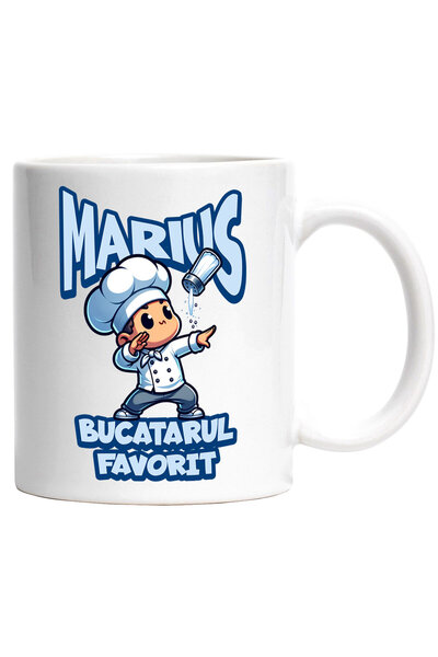 StoryGift Romania Cana cu Cheff Bucatar Animat Vesel Cu Palarie Inalta Si Hal...