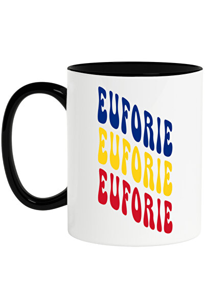 StoryGift Romania Cana Cuvantul Euforie, In Culorile Steagului Romaniei, Rosu...