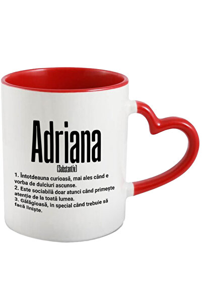 StoryGift Romania Cana Cu Numele Adriana, si Mesaj Amuzant, Curioasa, Sociabi...