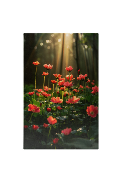 StoryGift Romania Tablou Canvas: Răsăritul Florilor După Ploaie Roua Dimineți...