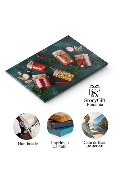 StoryGift Romania Tablou Canvas Bucatarie Traditionala: Gusturi Autentice