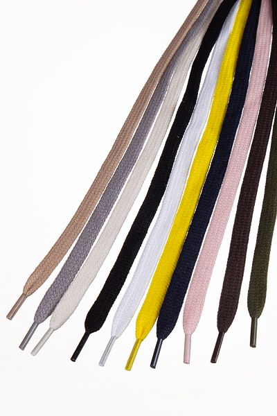 TexFoot Flat Cotton Shoelaces – Durable 120 cm for Sports and Daily Use