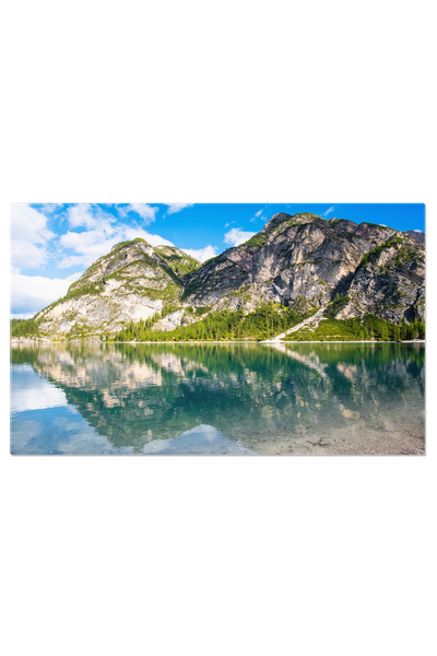 StoryGift Romania Tablou Canvas Lacul Turcoaz Braies In Dolomiti O Bijuterie Alpina Incadrata De Munti Impunatori