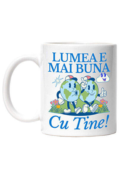 StoryGift Romania Cana cu Planeta Pamant Prieteni Veselie Natura Text Lumea E...