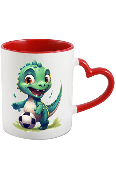 StoryGift Romania Cana Cu Un Dinozaur Verde Care Joaca Fotbal | Ilustratie | ...