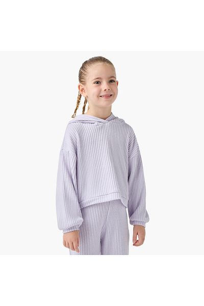Juniors Ribbed Hooded Sweatshirt and Elasticated Pants Set