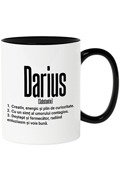 StoryGift Romania Cana Cu Numele Darius, Cu Mesaj Motivational, Creativ, Ener...