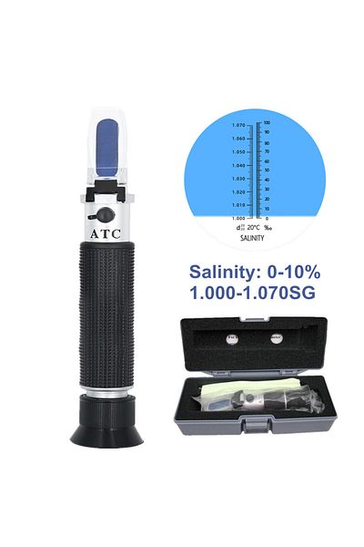 JUANJUAN With Box Refractometer Sea Salinity Meter Salt Water Concentration 1.000-1.070sg Aquarium Handheld M
