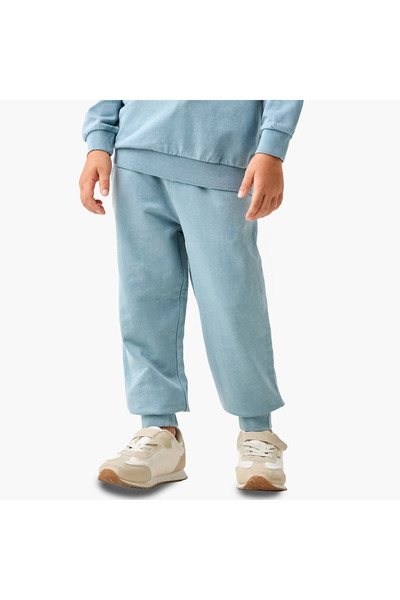 Juniors Typographic Print Hooded Long Sleeves Sweatshirt and Joggers Set