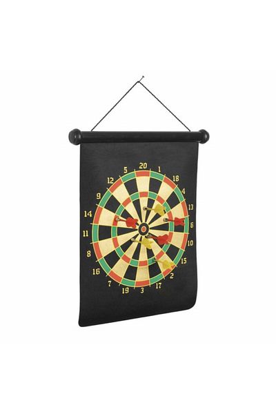 PUFO 2-in-1 magnetic dart board for children and adults, with 4 darts included