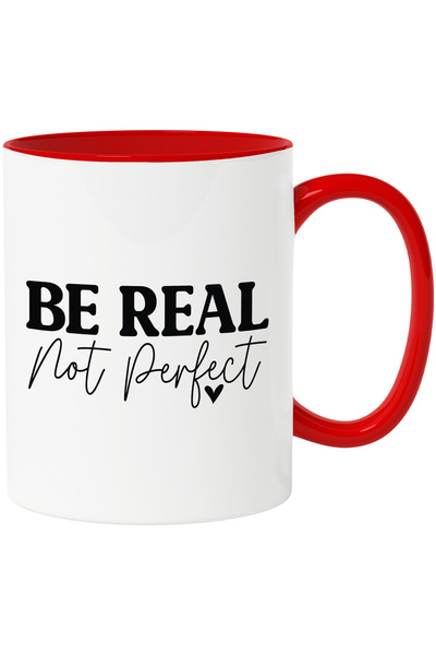 StoryGift Romania Cana Cu Inimioara Si Textul "be Real, Not Perfect" - Fii Re...