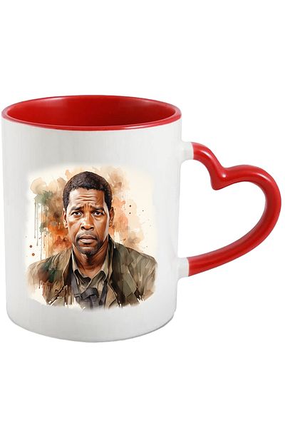 StoryGift Romania Cana Cu Idris Elba, Actor Celebru, Iubitori De Filme, Multicolor 330 Ml, Ceramic, Cu Maner Inim Stg