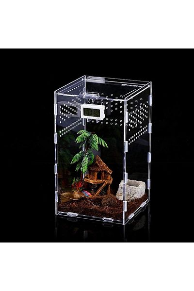 Generic Transparent Feeding Box, Case for Spide 12x12x20cm