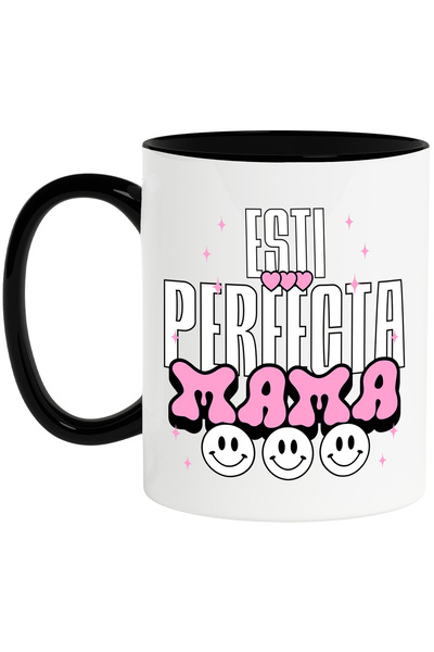 StoryGift Romania Cana Cu Text Iubire Esti Perfecta Mama Smiley Face Femeie, ...