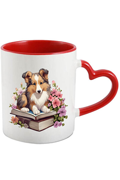 StoryGift Romania Cana Cu Un Catel Jucaus Care Sta Pe O Carte Deschisa | Ilus...