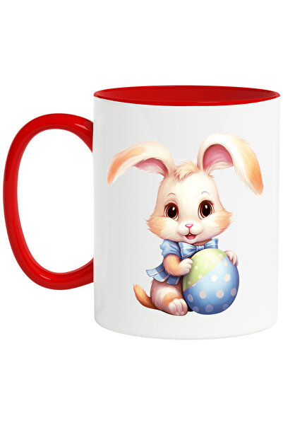 StoryGift Romania Cana Cu Un Iepuras Care Tine Un Ou Vopsit | Sarbatori Pasca...